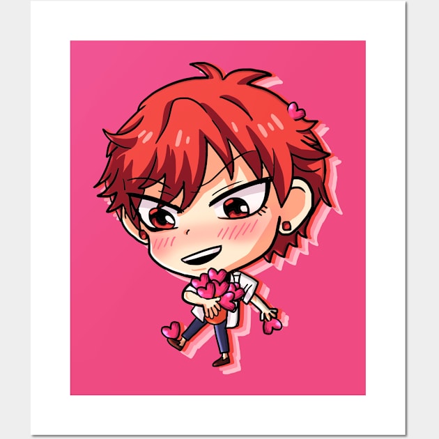 Gekkan Shoujo Nozaki kun! Mikorin Hearts Wall Art by Angsty-angst